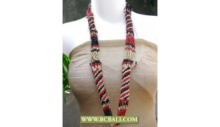 Cute 3 Color Beads Long Necklaces Fashion